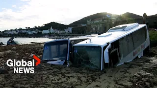 Italy landslide: Ischia residents hampered by mud as search for missing continues