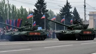 Parade of Russian Tanks in Occupied Donetsk. 9 May 2017.