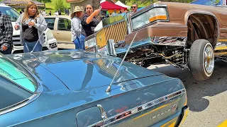 64 Impala Lowrider CRASHES into Cadillac at Classic Car Cruise in Los Angeles California