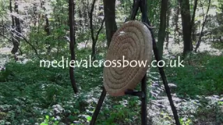 Medieval crossbow shooting