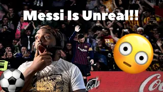 Amateur Sports fan reacts to Crazy Reactions on Legendary Messi Goals | HD!