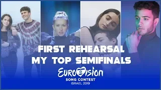 Eurovision 2019🇮🇱: My Semifinal Tops // Days 1 - 4 // First Rehearsal