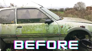 Before - After                             Cleaning of Peugeot 205 GTI 1.9