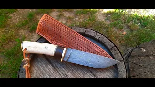 Damascus hunting knife - 1000 layers damascus blade