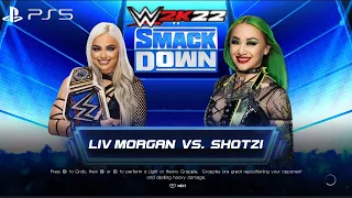 WWE 2K22 (PS5) - LIV MORGAN vs SHOTZI GAMEPLAY | SMACKDOWN AUGUST 19, 2022 (1080P 60FPS)