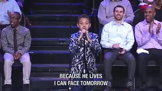 7 year old boy sings because He lives