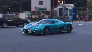 都内スーパーカー アゲーラRSR、フェラーリ599など【青山】 Supercar sound in Aoyama