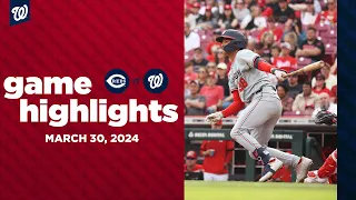 Nationals vs. Reds Game Highlights (3/30/24) | MLB Highlights