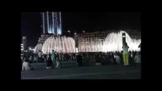 The Dubai Fountain/ Фонтаны в Дубаях, вид с обзорной башни, смотрите до конца!