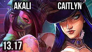 AKALI vs CAIT (MID) | 2.1M mastery, 13/3/12, Legendary, 600+ games | EUW Master | 13.17