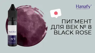 Как подобрать пигмент для татуажа век? Обзор палитры HANAFY. Пигмент №8 Black Rose