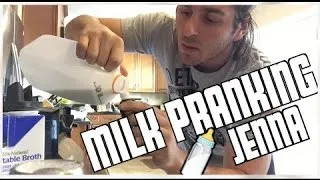 Pranking Jenna Into Drinking Milk