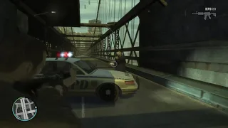 GTA IV what happened when you try to cross the bridge earlier in the game?