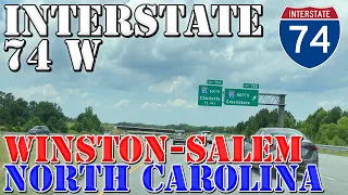 I-74 West - Winston-Salem - High Point - North Carolina - 4K Highway Drive