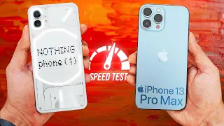 Nothing Phone 1 vs iPhone 13 Pro Max - Speed Test (WOW)