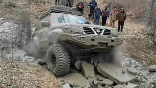 Nissan Patrol GR Y61 ZD30 Hard Off Road vs Mud and Ice!!! Round 2