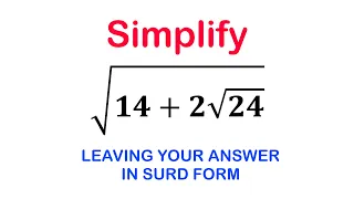 Trick to simplifying SURDS (EASY WAY TO PASS YOUR EXAM) | SHS ELECTIVE MATH