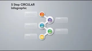 3.Adobe Illustrator Design - 5 Step Circular Infographic