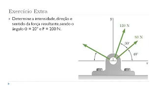 Aula 2 - Exercício Extra - Decomposição e somatória de forças - Mecânica Estática