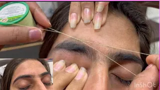 Upper lip threading/ eyebrows threading/ eyebrow shape/forehead threading/threading