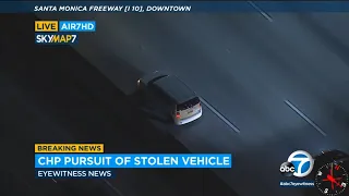 Chase: Driver in stolen Scion car leads CHP on chase through LA