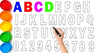 Phonics Songs /// Learn How to Draw Alphabet A to Z and Number 1 to 10 Easy Step by Step for Kids.