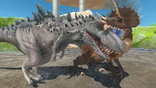 Jurassic World Hybrid Carnage: Ultimasaurus VS Mortem Rex! - Animal Revolt Battle Simulator