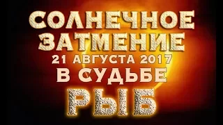 Солнечное Затмение 21 августа 2017 в судьбе РЫБ