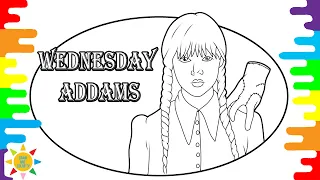 Wednesday Addams Coloring Pages | Wednesday Coloring | @drawandcolortv