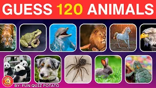 Guess 120 Animals in 3 seconds | Easy Medium Hard Impossible😁 Animal Quiz Trivia | Fun Quiz Potato