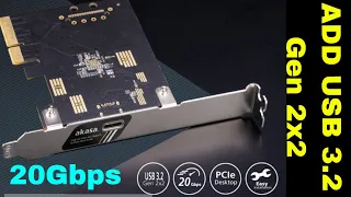 Add Ultra Speed USB-C to your PC 💥 Akasa USB 3.2 Gen 2x2 Type-C to PCIe Host Card - Review