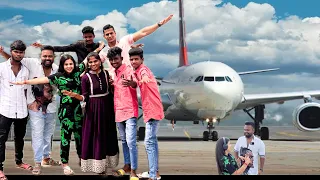 Flight ல போக ready ✈️  ஆசீர்வாதம் வாங்கிட்டு கிளம்பிய Village gang 😹 Hussain Manimegalai