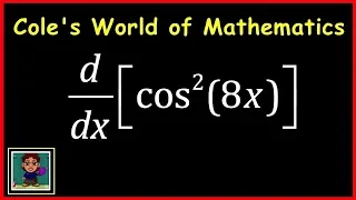 Derivative  of cos^2(8x) ❖ Calculus ❖ Trig Derivatives with Chain Rule