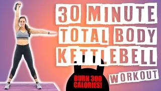 30 Minute Total Body Kettlebell Workout 🔥Burn 300 Calories! 🔥