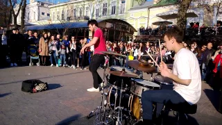 Одесса, март 1 апреля 2017, уличные музыканты, street musicians Барабаны Страдивари 71