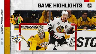 Blackhawks @ Predators 1/1/22 | NHL Highlights