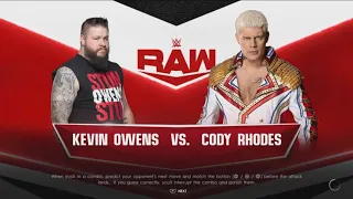 Kevin Owens vs Cody Rhodes WWE 2K22