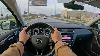 2019 Skoda Octavia [ 2.0 TDI 150HP AT ] | POV Test Drive | Consumption l/100km