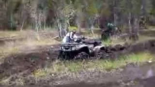 ATV quad stuck in the mud