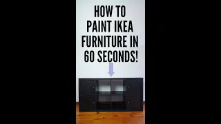 How to paint IKEA Furniture in 60 seconds! #shorts #ikeahacks #ikea