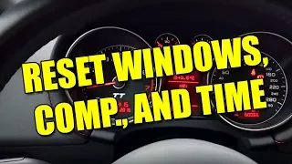 How to reset  windows, board computer, and time after reconnecting battery on Audi TT Mk2