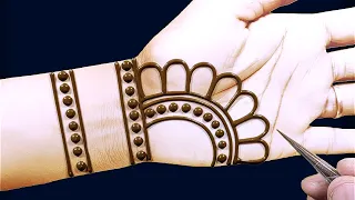 simple easy Ramzan Eid mehndi design||रमजान ईद आसान अरेबिक मेहंदी डिजाइन||latest Henna mehndi design