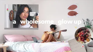 a wholesome glow up with me | reseting, journaling, glowy grwm