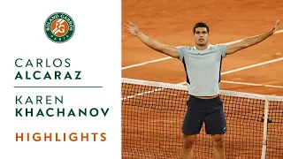 Carlos Alcaraz vs Karen Khachanov - Highlights Round 4 I Roland-Garros 2022