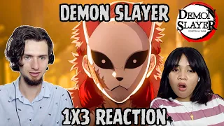 Anime Noobs REACT to Demon Slayer 1x3