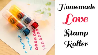 Homemade love Stamp roller | how to make stamp at home | DIY Stamp | how to print your paper | art