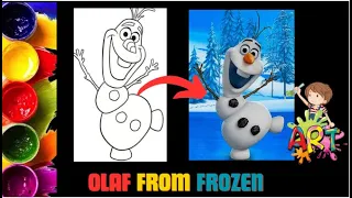 How to Draw Olaf from FROZEN ❄️ Brain Breaks ❄️ Art for Kids OLAF from Frozen - Easy Drawing #olaf