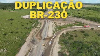 Como estão as obras da duplicação da BR-230. Praça do Meio do Mundo a Campina Grande.