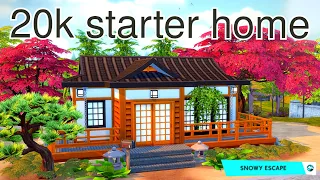 MINI MOUNT KOMOREBI ~ Sims 4 Starter Home Speed Build (Base Game + Snowy Escape) No CC