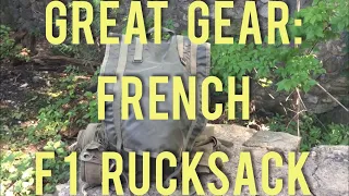 Bushcraft Gear: French F1 Rucksack, Awesome Day or Overnight Backpack for Bushcraft